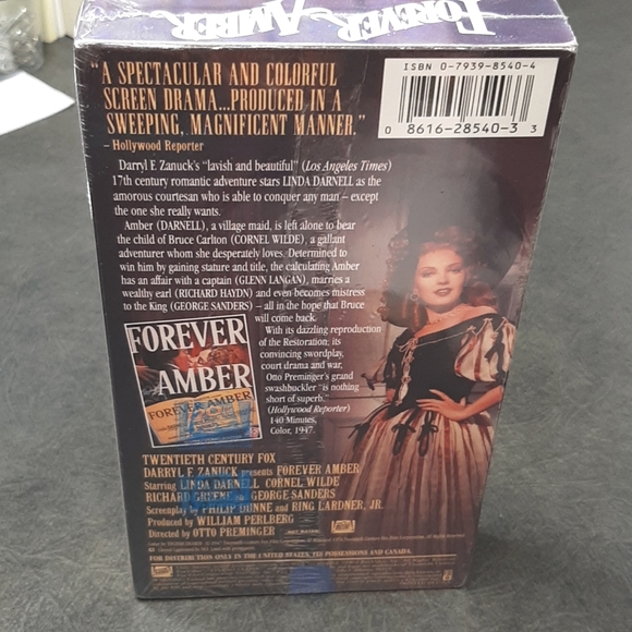 Studio Classics "Forever Amber" New Factory Sealed VHS Tape - Picture 5 of 8